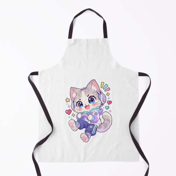 Item preview, Kawaii Cat Gamer Celebrating Victory designed and sold by HoopeStylee.
