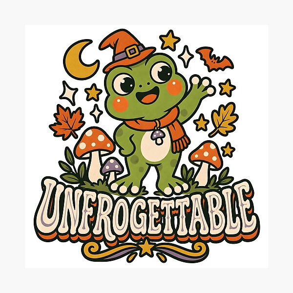 Item preview, Unfrogettable – Magical Cottagecore Frog designed and sold by  MAD's Recreation Studio.