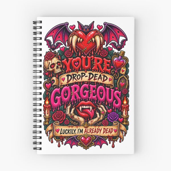 Item preview, DARK LOVE ❤️ - MONSTER ROMANCE COLLETION - VAMPIRE LOVE - YOU'RE DROP-DEAD GORGEOUS - LUCKILY I'M ALREADY DEAD designed and sold by WheelieGdArt.