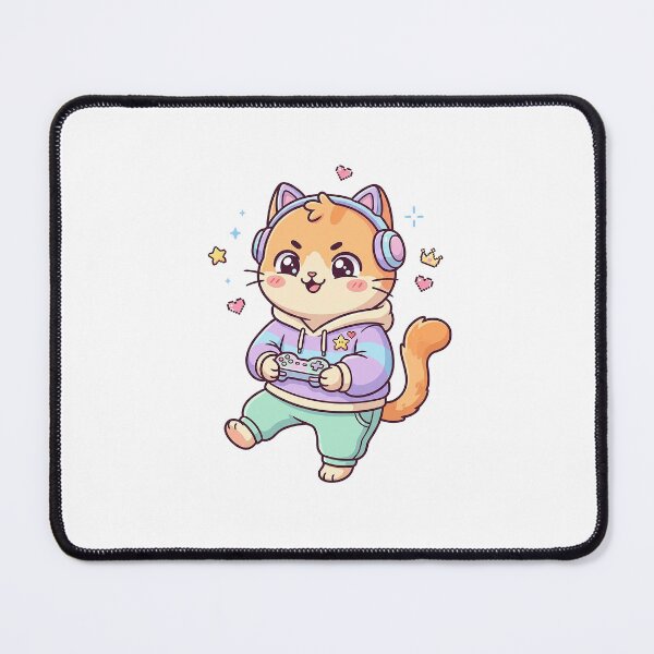 Item preview, Kawaii Cat Gamer Celebrating Victory designed and sold by HoopeStylee.