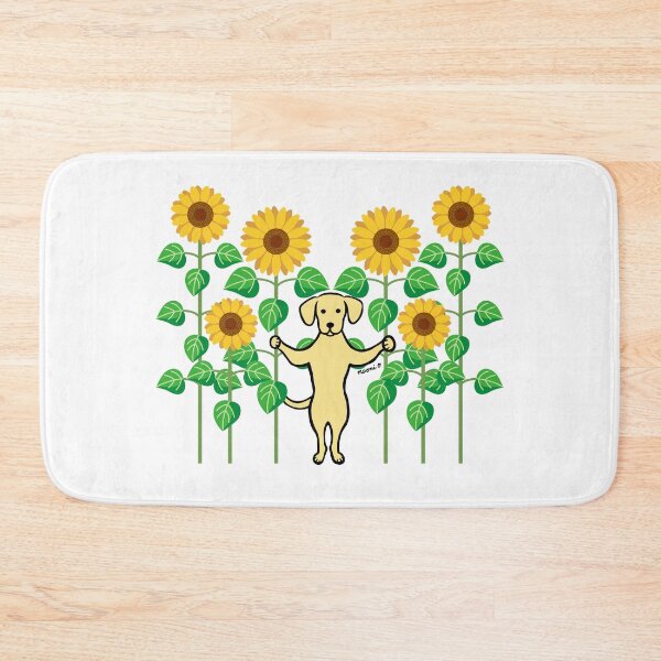 Item preview, Yellow Labrador Summer Sunflowers designed and sold by HappyLabradors.