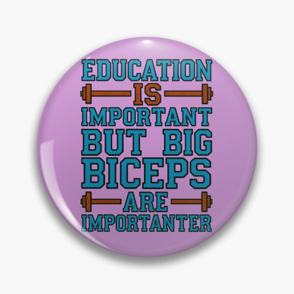 Item preview, Big Biceps Are Importanter Funny Gym Workout Quote designed and sold by creativerooney.