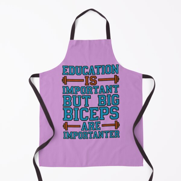 Item preview, Big Biceps Are Importanter Funny Gym Workout Quote designed and sold by creativerooney.