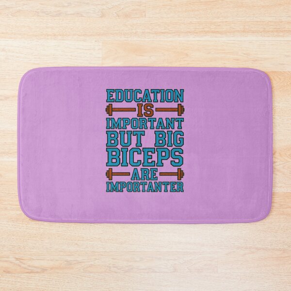 Item preview, Big Biceps Are Importanter Funny Gym Workout Quote designed and sold by creativerooney.