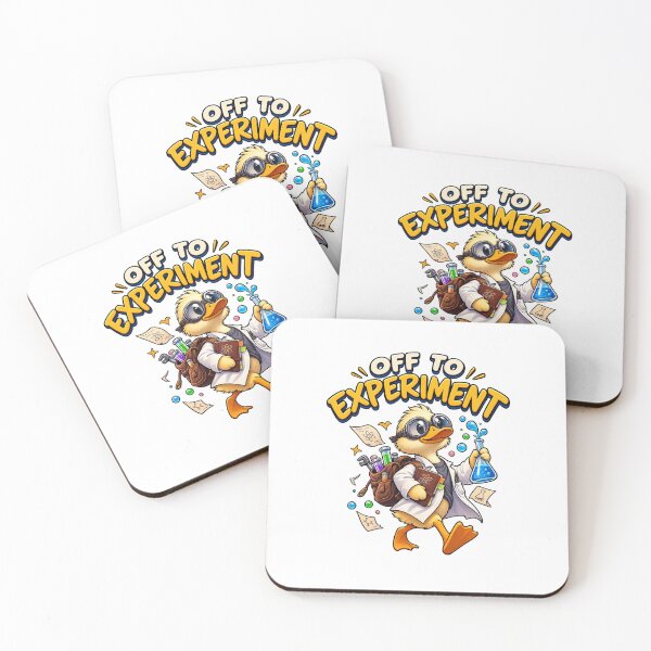 Item preview, Off To Experiment Science Duck Sticker - Funny Scientist Duckling Chemist Art designed and sold by Expats Studio.