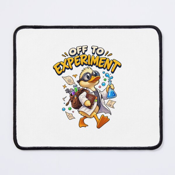 Item preview, Off To Experiment Science Duck Sticker - Funny Scientist Duckling Chemist Art designed and sold by Expats Studio.