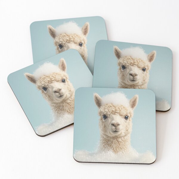 Item preview, Baby Alpaca Bubble Bath Cute Nursery Bathroom Wall Art designed and sold by LazyOwlStore.