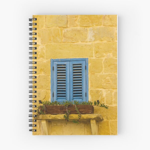 Item preview, Rustic Stone Wall with Blue Shuttered Window and Wooden Flower Box designed and sold by Nmallia.