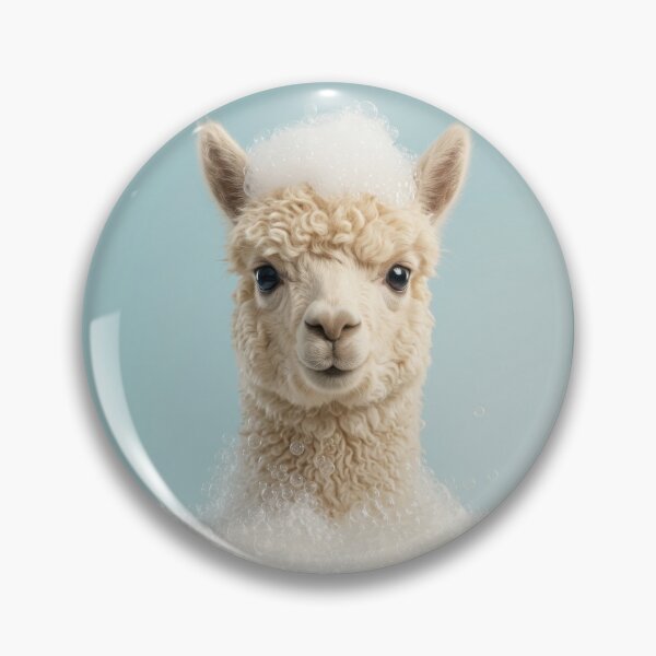 Item preview, Baby Alpaca Bubble Bath Cute Nursery Bathroom Wall Art designed and sold by LazyOwlStore.