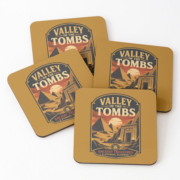Item preview, Valley of the Tombs - Desert Dungeon Vintage Travel Poster RPG Art designed and sold by Dice_Goblin_Studio.