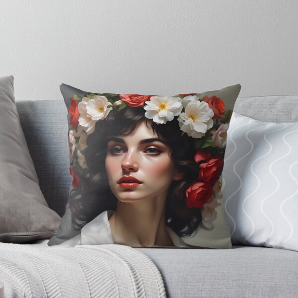 Artikelvorschau, Frau mit Blumen entworfen und verkauft von MK26Designs.