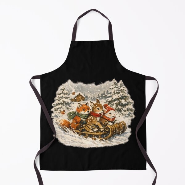 Item preview, Cozy Christmas Woodland Animals Sled Nordic Christmas Gift designed and sold by Artycom.