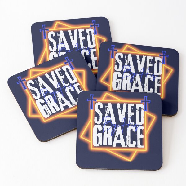 Item preview, Saved By His Grace - Redemption Bible Verse Quote  - Gifts For Grandma - Navy Blue designed and sold by Doiemacreations.