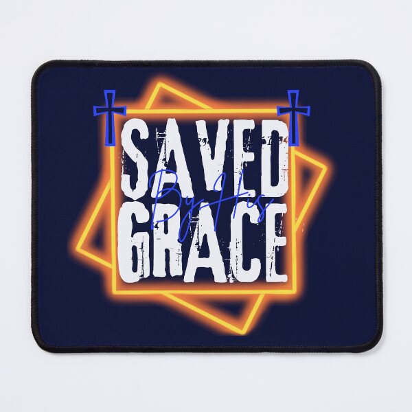Item preview, Saved By His Grace - Redemption Bible Verse Quote - Gifts For Grandma - Navy Blue designed and sold by Doiemacreations.