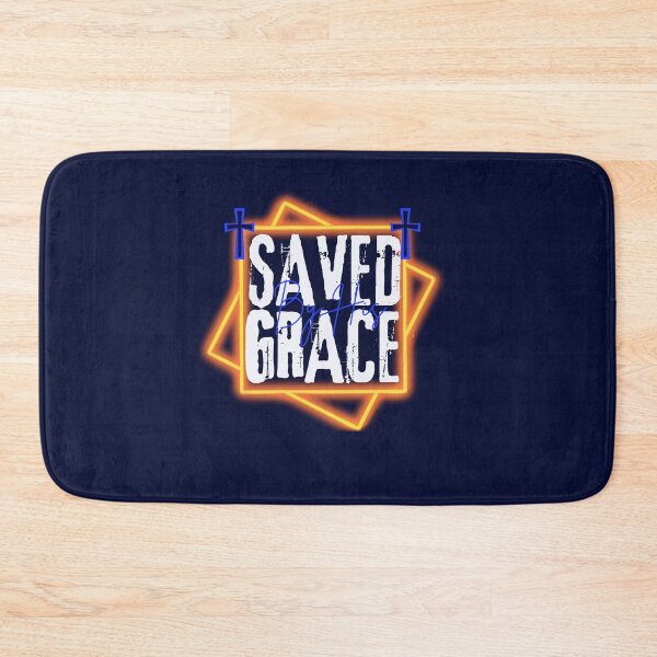 Item preview, Saved By His Grace - Redemption Bible Verse Quote  - Gifts For Grandma - Navy Blue designed and sold by Doiemacreations.