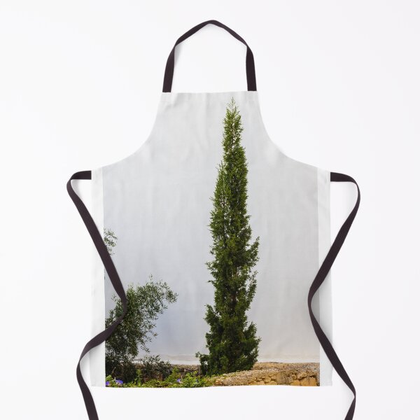 Item preview, Tall Evergreen Tree Against a White Wall in a Meditative Garden designed and sold by Nmallia.