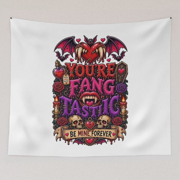 Item preview, DARK LOVE ❤️ - MONSTER ROMANCE COLLETION - VAMPIRE LOVE - YOU'RE FANGTASTIC - BE MINE FOREVER designed and sold by WheelieGdArt.