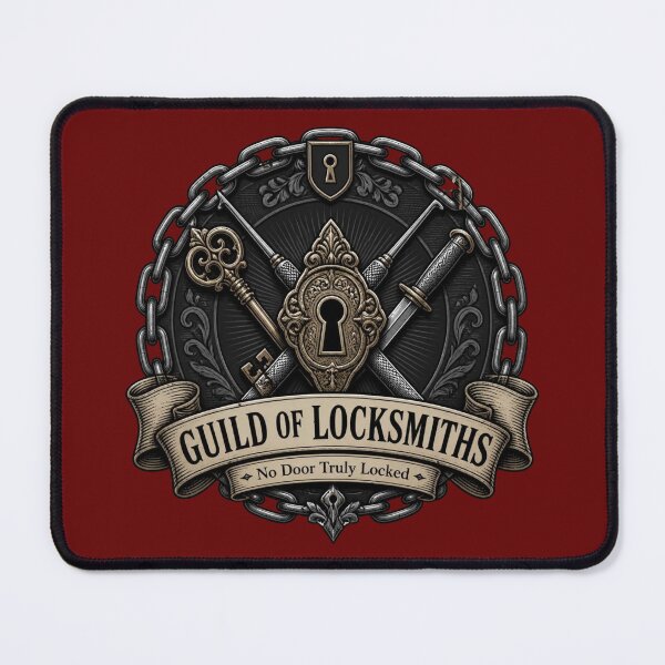 Item preview, Guild of Locksmiths - Rogue Trade Guild Crest RPG Meme designed and sold by Dice_Goblin_Studio.
