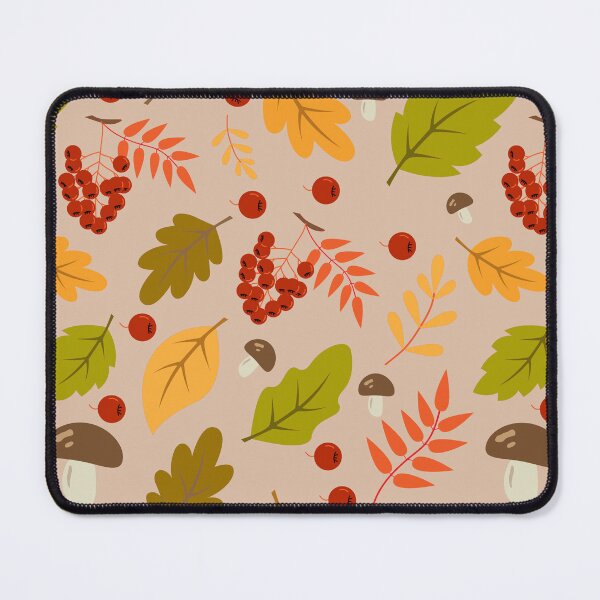 Item preview, Autumn Leaves and Rowan Berries Botanical Pattern designed and sold by ElenMart.