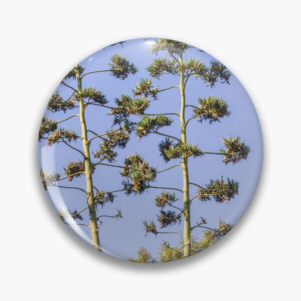 Item preview, Tall Agave Plants with Flowers Against a Clear Blue Sky designed and sold by Nmallia.