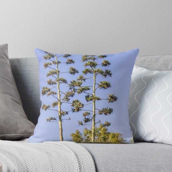 Item preview, Tall Agave Plants with Flowers Against a Clear Blue Sky designed and sold by Nmallia.