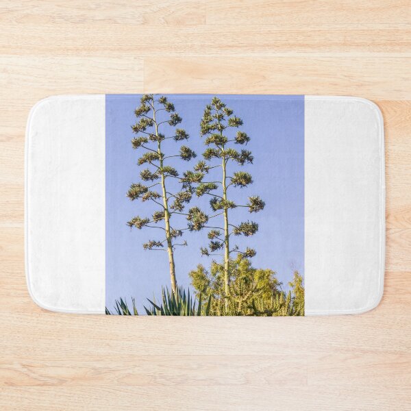 Item preview, Tall Agave Plants with Flowers Against a Clear Blue Sky designed and sold by Nmallia.