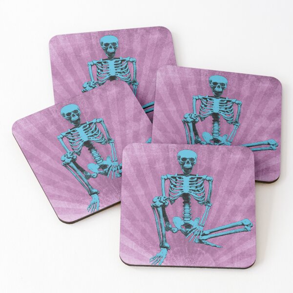 Item preview, Blue Sitting Human Skeleton Anatomical Bones Memento Mori designed and sold by Ghoul Enterprises.