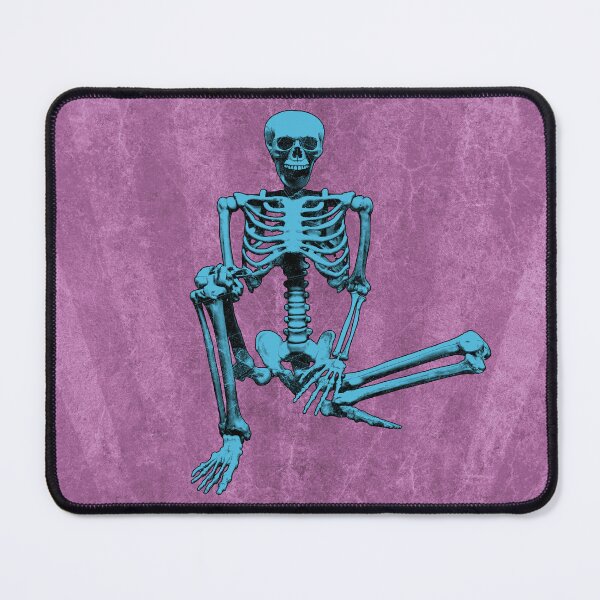 Item preview, Blue Sitting Human Skeleton Anatomical Bones Memento Mori designed and sold by Ghoul Enterprises.