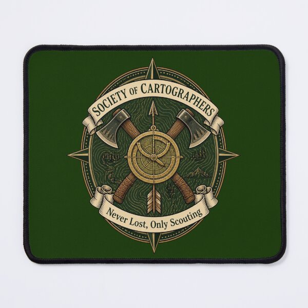 Item preview, Society of Cartographers - Ranger Guild Crest RPG Meme designed and sold by Dice_Goblin_Studio.