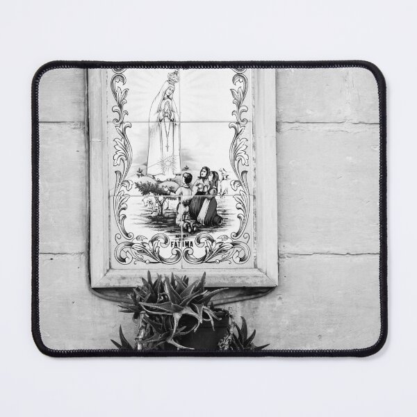 Item preview, Black and White Religious Artwork Hanging on a Historic Wall Surface designed and sold by Nmallia.