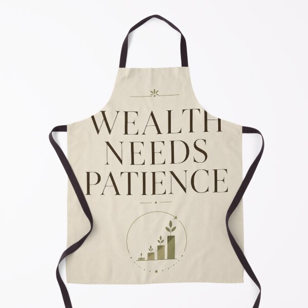 Item preview, Wealth Needs Patience | Minimalist Finance Typography designed and sold by Zaramodo.