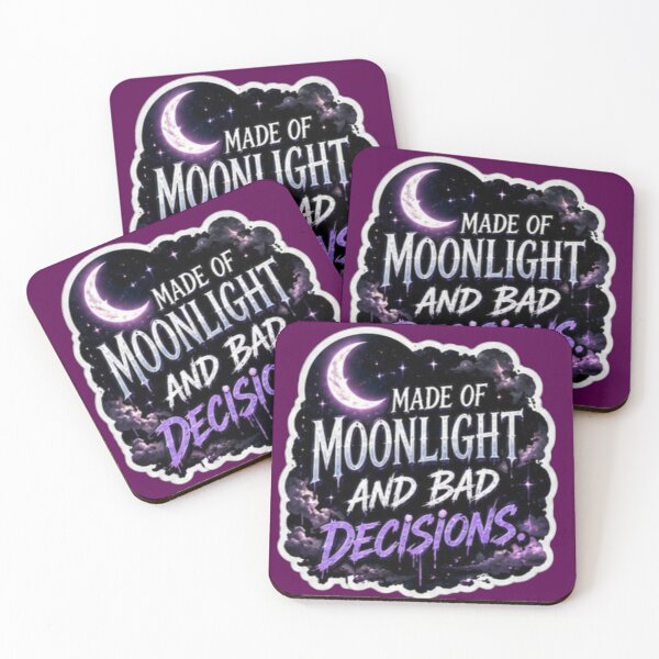 Item preview, Made Of Moonlight And Bad Decisions Purple Gothic Sticker designed and sold by Scro-Ciob-Shop.