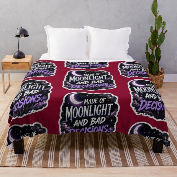 Item preview, Made Of Moonlight And Bad Decisions Purple Gothic Sticker designed and sold by Scro-Ciob-Shop.