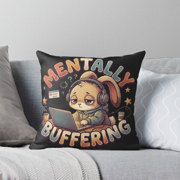 Item preview, Mentally Buffering - tired bunny designed and sold by StellarBees.