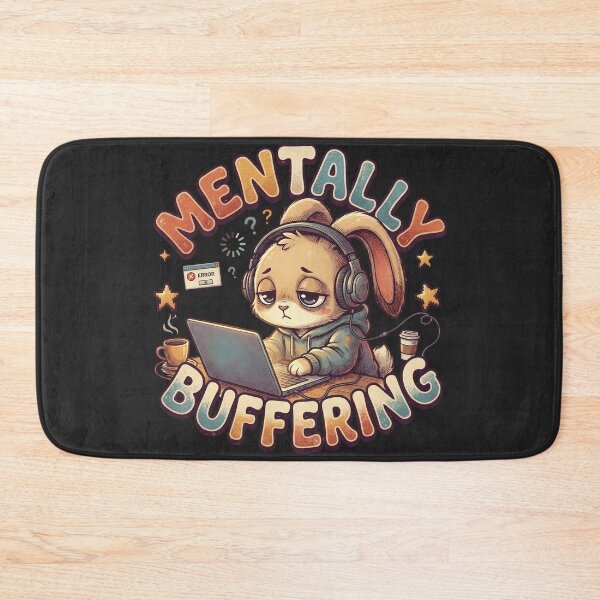 Item preview, Mentally Buffering - tired bunny designed and sold by StellarBees.