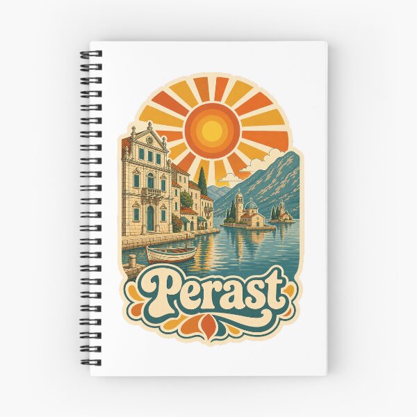 Item preview, Perast Montenegro Travel Souvenir - Retro Illustration designed and sold by VisualArtsOasis.