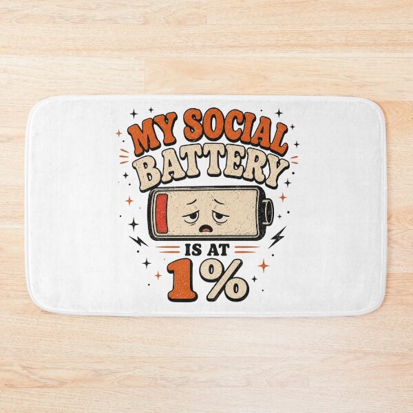 Item preview, My Social Battery at 1% designed and sold by Side Quest Co..