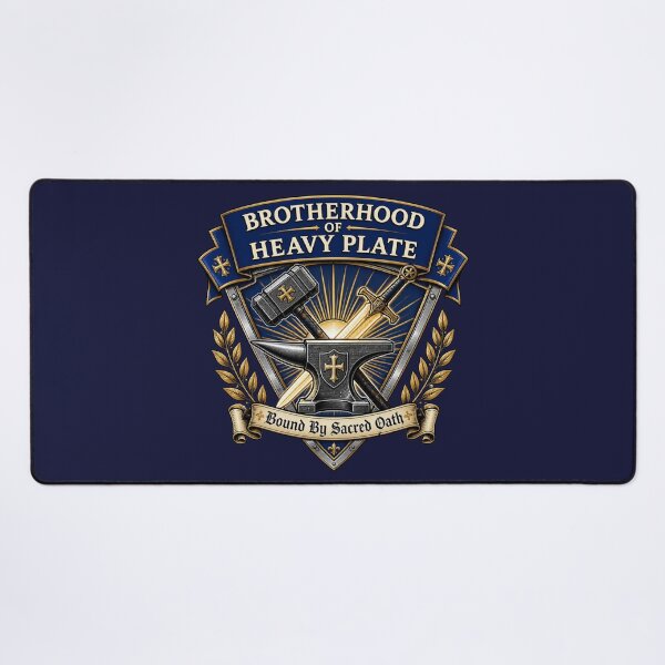 Item preview, Brotherhood of Heavy Plate - Paladin Knight Guild Crest RPG Meme designed and sold by Dice_Goblin_Studio.