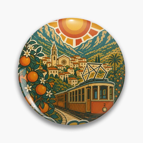 Item preview, Soller Spain Travel Souvenir - Retro Illustration designed and sold by VisualArtsOasis.