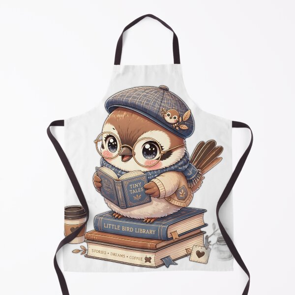 Item preview, Cozy Bookish Owl Reading a Tiny Tales Book | Cute Coffee & Books Bird designed and sold by dreamz-world.