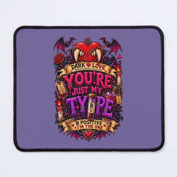 Item preview, DARK LOVE ❤️ - MONSTER ROMANCE COLLETION - VAMPIRE LOVE - YOU'RE JUST MY TYPE - B POSITIVE I'M THE ONE v3 designed and sold by WheelieGdArt.