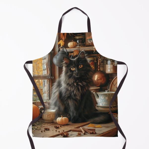 Item preview, Black Cat in a Rustic Fall Kitchen designed and sold by Erika Kaisersot.