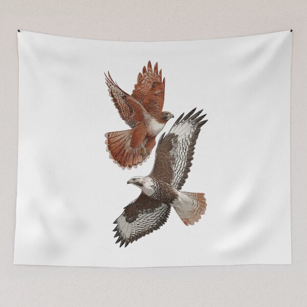 Item preview, Majestic Eagle and Hawk in Flight  designed and sold by LC&LCPlatform.