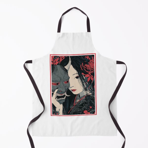 Item preview, japanese hannya mask red moon designed and sold by chickencute.