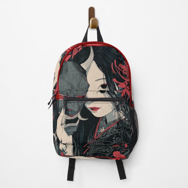 Item preview, japanese hannya mask red moon designed and sold by chickencute.