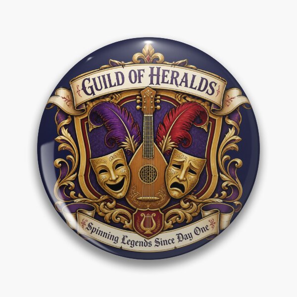 Item preview, Guild of Heralds - Bard Minstrel Guild Crest RPG Meme designed and sold by Dice_Goblin_Studio.