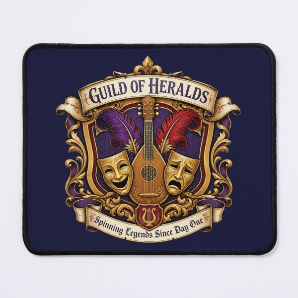 Item preview, Guild of Heralds - Bard Minstrel Guild Crest RPG Meme designed and sold by Dice_Goblin_Studio.