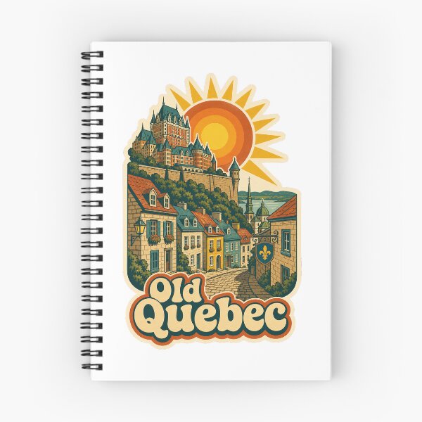 Item preview, Old Quebec Canada Travel Souvenir - Retro Illustration designed and sold by VisualArtsOasis.