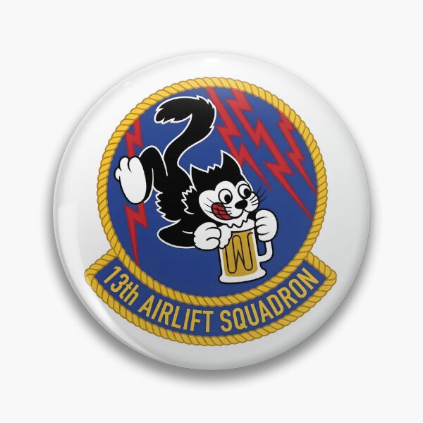 Item preview, USAF 13th Airlift Squadron "Grim Reapers / Lucky 13" Emblem Patch designed and sold by CharlieDesings.