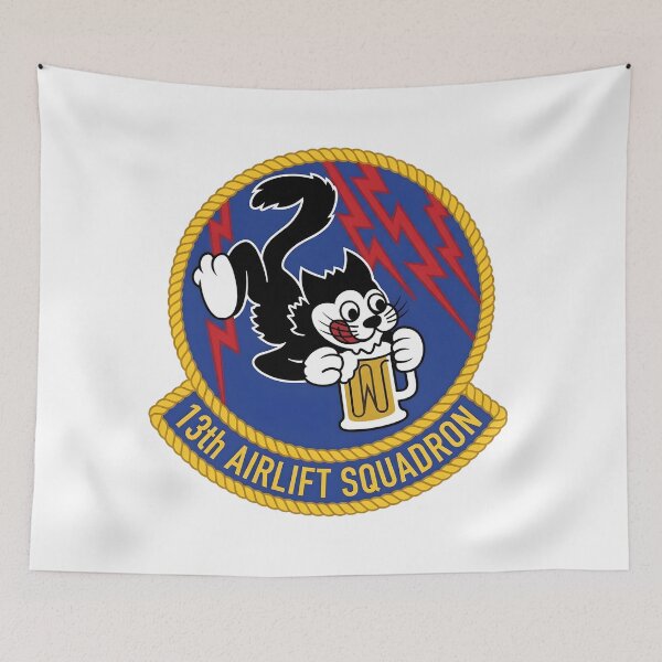 Item preview, USAF 13th Airlift Squadron "Grim Reapers / Lucky 13" Emblem Patch designed and sold by CharlieDesings.